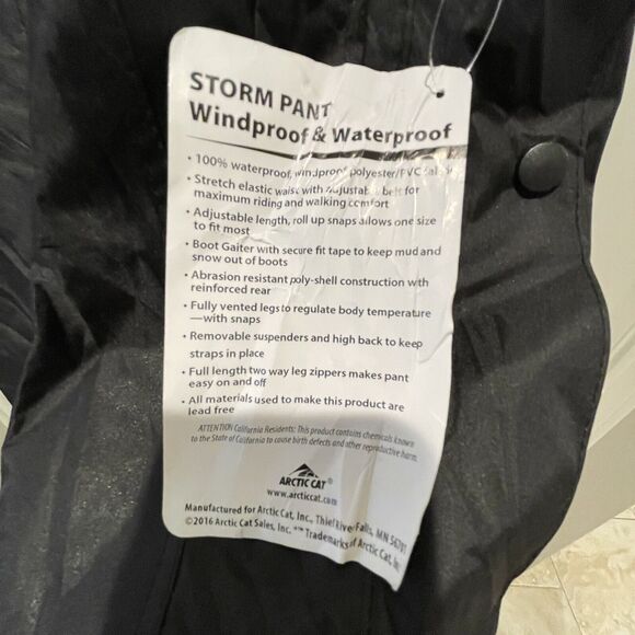 Arctic Cat Men's Storm Pants Bibs Black Size Small NWT - Picture 6 of 16